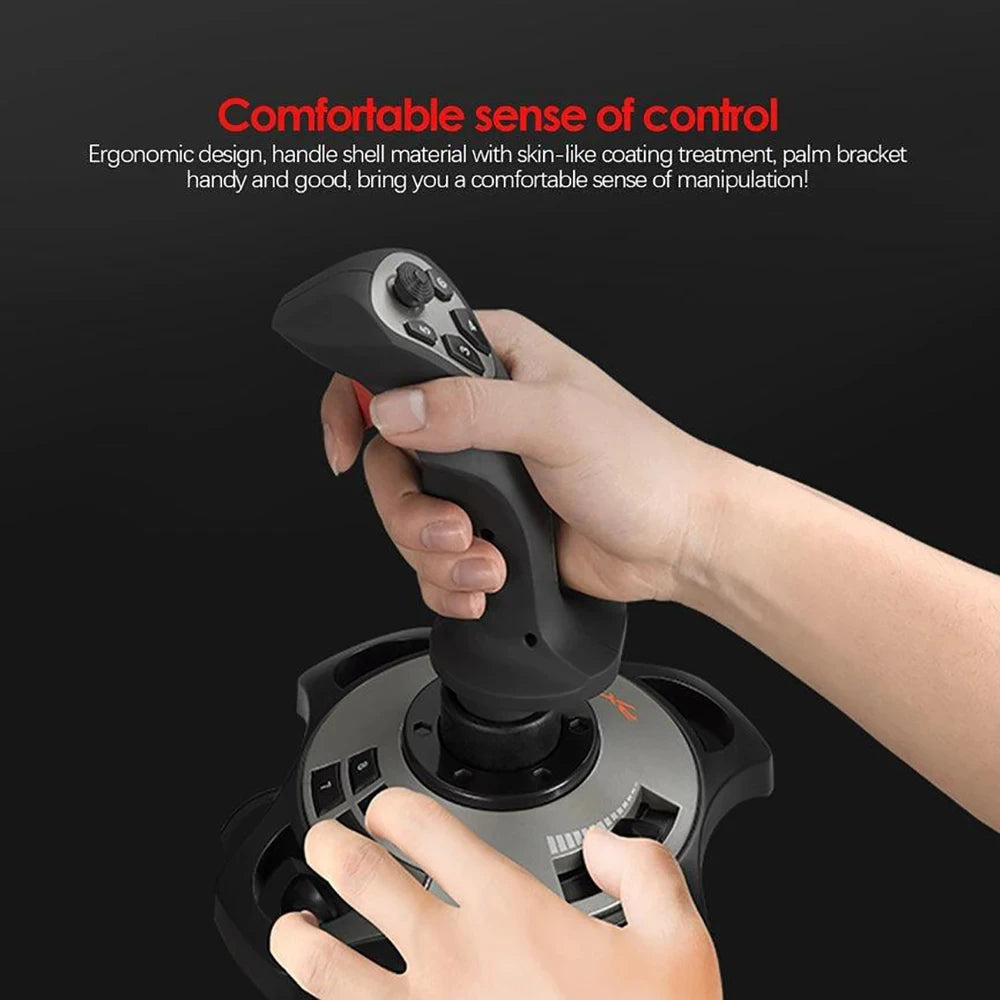 PXN-2113 Pro Joystick Flight Simulator Gamepad Controller PC Flight Simulation Cockpit Stick for PC/Desktop Game Accessories