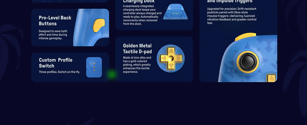 8BitDo Ultimate-3-Mode Controller - Rare 40th Anniversary Edition For Xbox Series X|S & Xbox One, Apple, Windows PC & Android