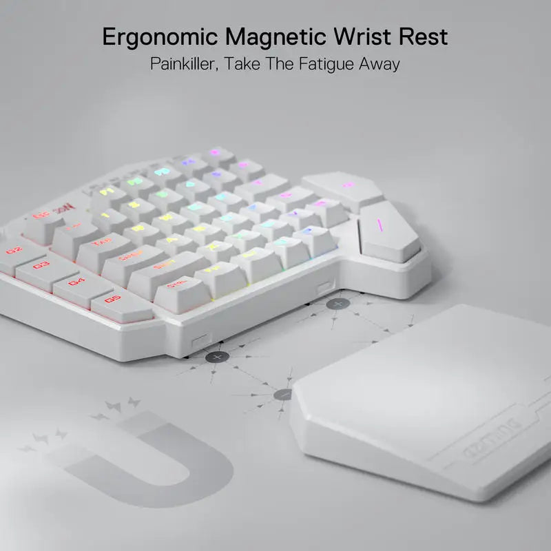 Redragon K585 DITI One-Handed RGB Mechanical Gaming Keyboard, 42 Keys Type-C Professional Gaming Keypad w/Upgraded Hot-Swappable