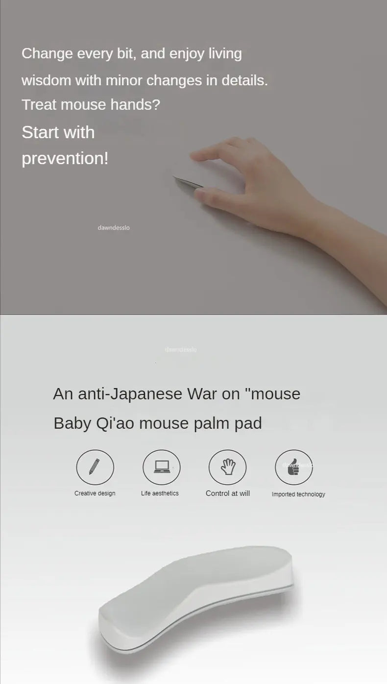 Ergonomic Mouse Pad Wrist Pad Silicon Gel Non-slip Streamline Wrist Rest Support Mat Computer Mousepad for Office Gaming PC