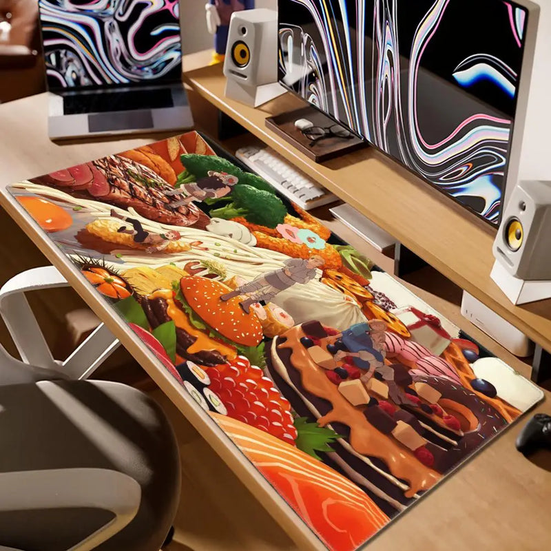 Delicious In Dungeon Mousepad 80x30cm XL Lockedge Office Computer Desk Mat Table Keyboard Big Mouse Pad Laptop Cushion Bedroom