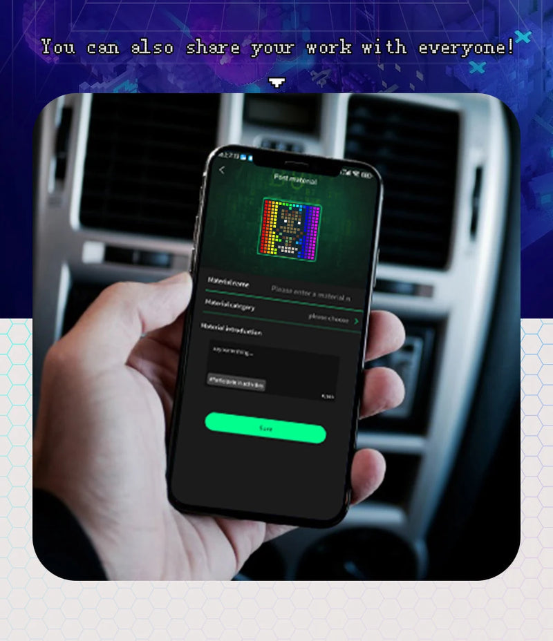 DIY LED Pixel Display RGB LED Panel Lamp Programmable Pixel Art Digital Light Display with APP Control Creative Display Screen