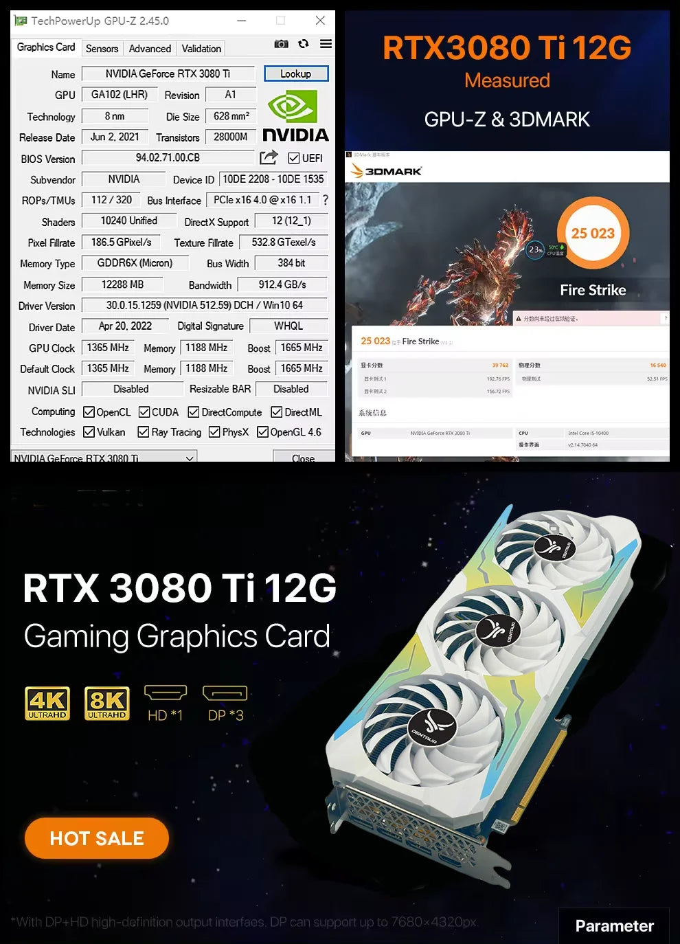 CENTAUR  Gaming GeForce RTX 3060ti 3070 3070ti 8GB GDRR6 256Bit HDM1/DP 3X Fans 3.0 Ampere Architecture Graphics Card