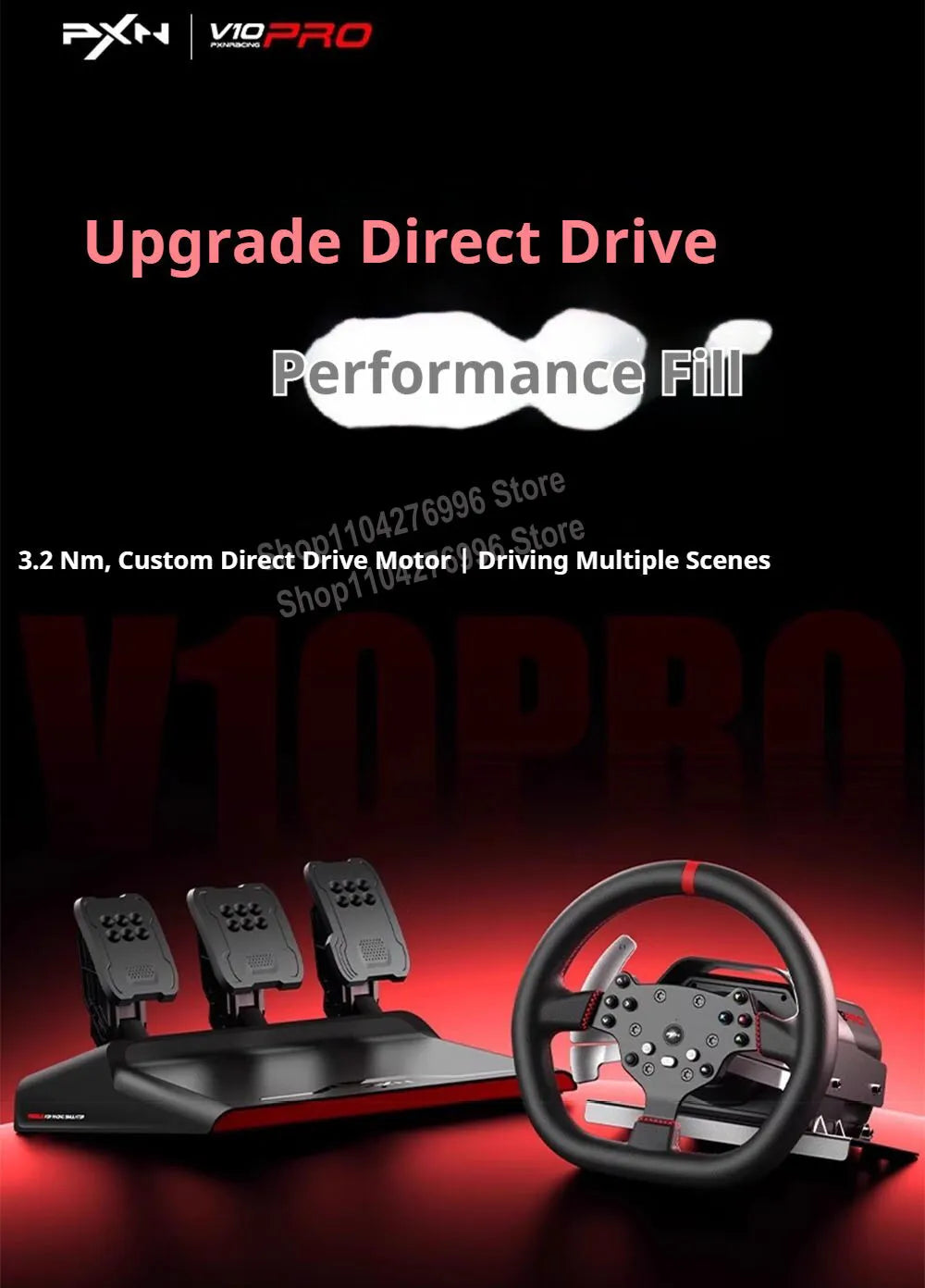 PXN V10 PRO Direct Drive Racing Simulator Game Steering Wheel Euro Truck 2 For PC/Xbox/PS