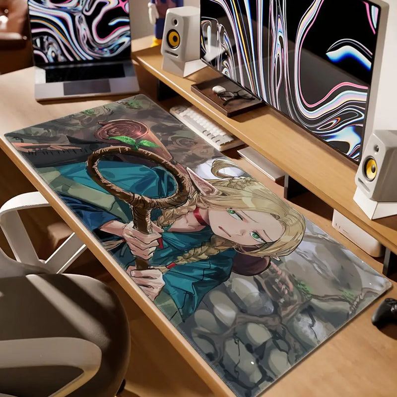 Delicious In Dungeon Mousepad 80x30cm XL Lockedge Office Computer Desk Mat Table Keyboard Big Mouse Pad Laptop Cushion Bedroom