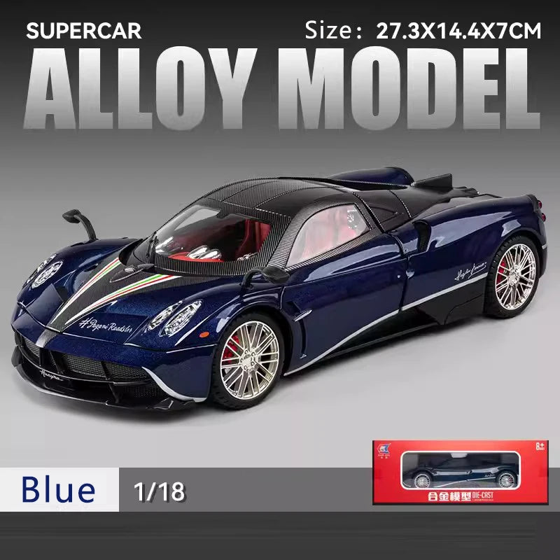 1:18 Pagani Fengshen Alloy Car Model Simulation Sound And Light Return Toy Car Metal Sports Car Boy Collection Ornaments Gift