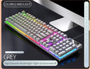 104 Keys Gaming Keyboard Wired Keyboard Color Matching Backlit Mechanical Feel Computer E-sports Peripherals for Desktop Laptop