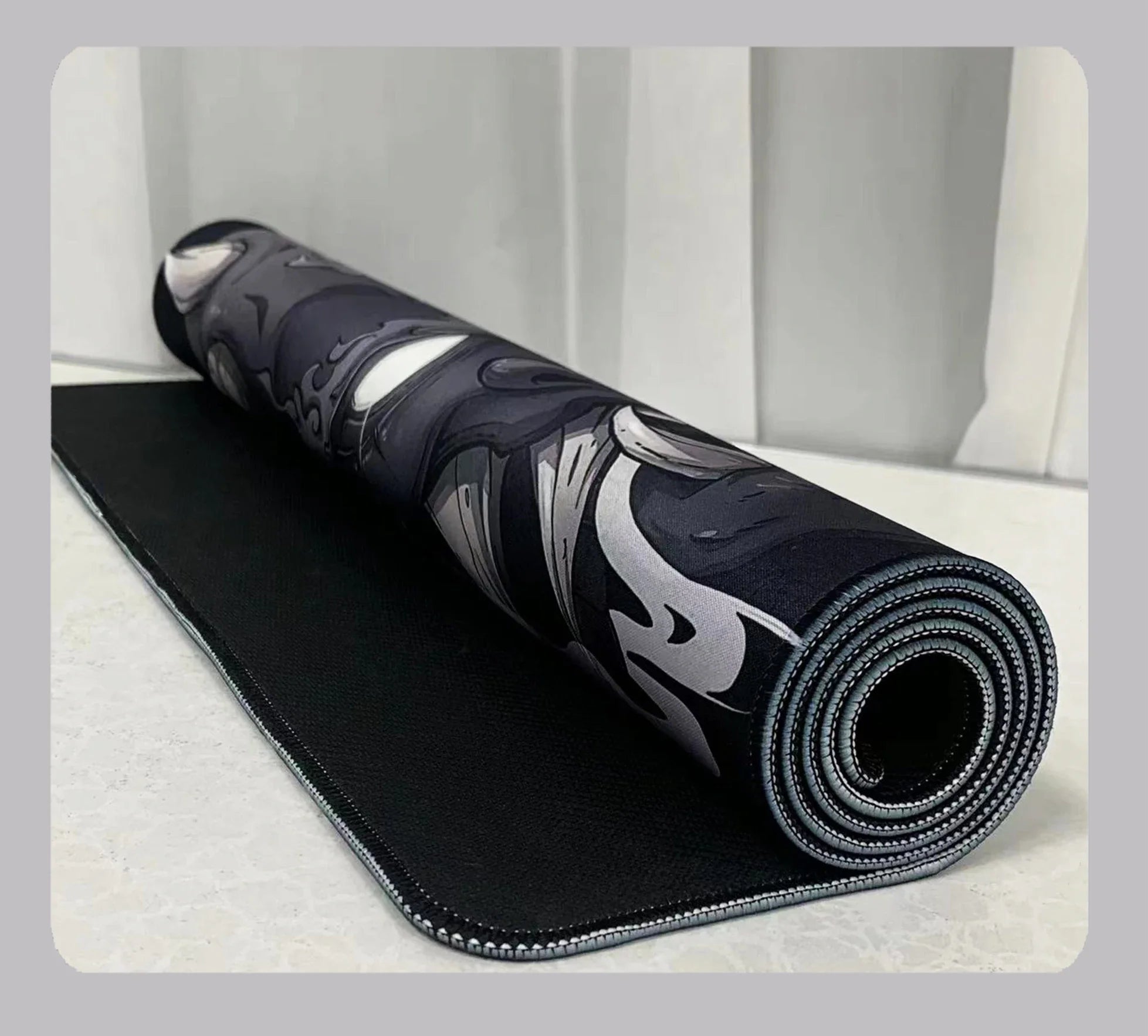 Japanese Anime Black Oni Mouse Pad Gamer Desk Mat 900x400 Non-Slip Rubber Large Playmat for Office Gaming Accessories for Gamer