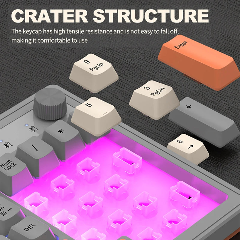 Dual Bluetooth Mechanical Keyboard Dual Modes BT5.0 2.4G Wireless Keyboard RGB Backlight Gaming Keyboard For  PC Laptop Tablet