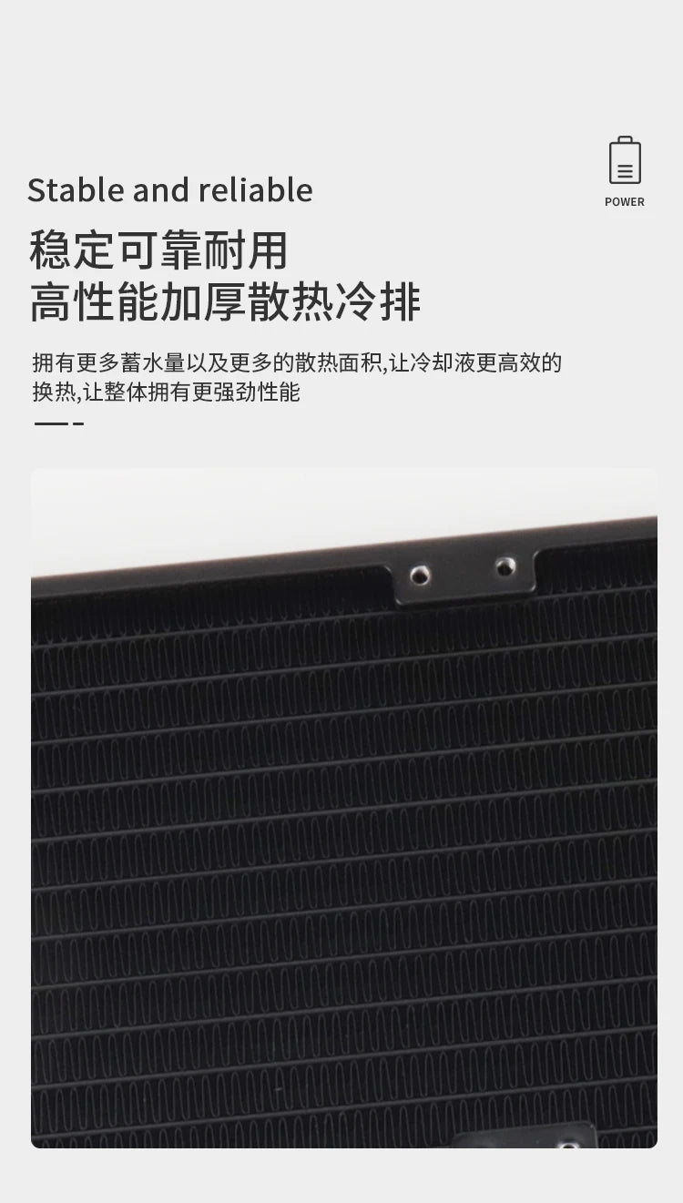 AICOOLER 120mm ARGB AIO Liquid CPU Cooler - Intel/AMD Compatible Water Cooling with Temperature Display, PWM Silent Fan, High-Ef