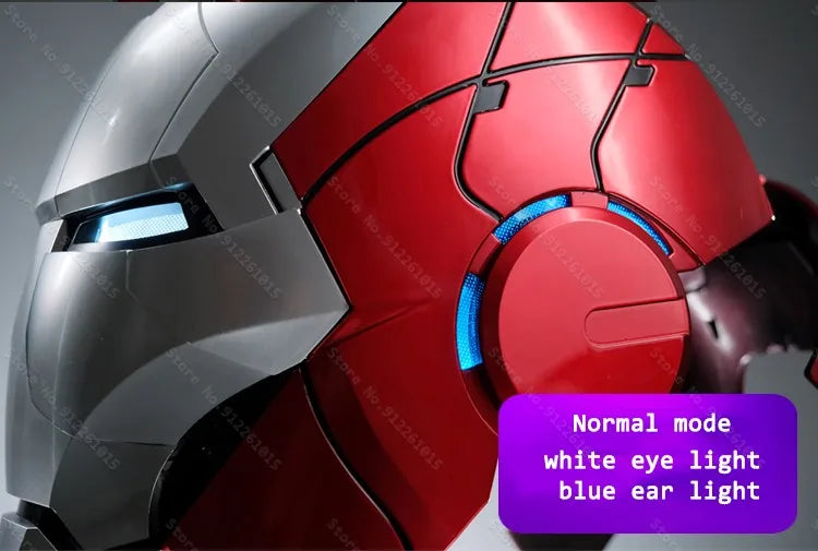 Iron Man Helmet Mk5 Electric Voice Activated Control Wearable Mask 1:1 Automatic Opening Closing Model Figure Adult Toy Gift