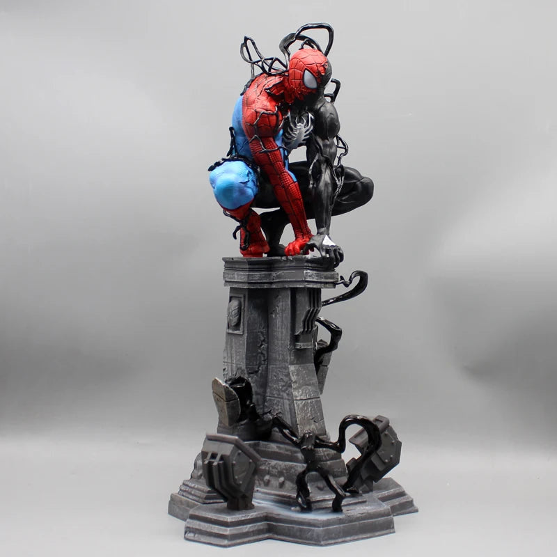 40cm Venom Spider Man Anime Figures Luminous Spiderman Figurine Collection Statue Desk Decoration Marvel Birthday Gift For Kids