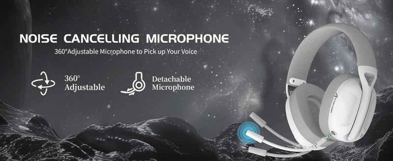 ATTACK SHARK L80PRO Wireless Gaming Headset Lightseed Tech- Built-in&Detachable Dual Microphone-Lightweight Headphone-Tri-Mode