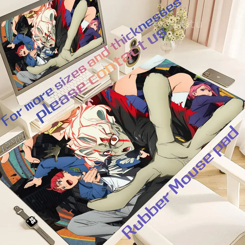 Dandadan Ayase Momo Okarun Takakura Ken Mouse pad Table Mat Gaming XXL Anime Dan da dan Mousepad Keyboard Carpet Desktop Mat