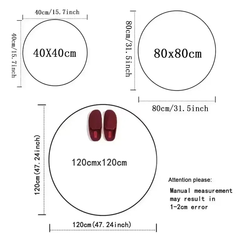 Large Round Mat Green Swirl Floor Soft Perfect Carpet for Bathroom Bedroom Kitchen Living Room Ideal and Home Decorations Rug