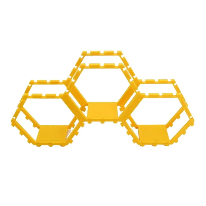 Hexagon Display Shelf for Action Figures Collectibles Multi-Color Home Decor Organizer | Stackable Modern Geometric Storage