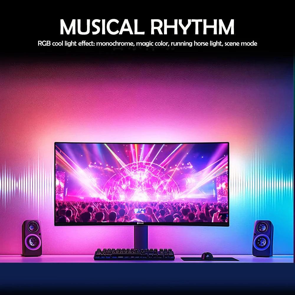 Gaming Lights Sync Strip Smart Ambient Lighting PC Display Backlight Lights Strip Smart Control RGB DIY Party Screen Light Game
