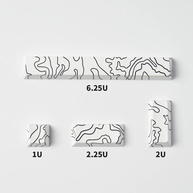 Coral Sea Keycap 4PCS Keycaps Cherry Profile Dye-Sub PBT keycaps Space Bar 6.25U ESC Enter Custom Keycap For Mechanical Keyboard