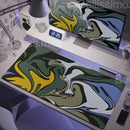 Strata Liquid Mousepad Large Gaming Keyboard Extended Pads Purple and Black Mouse Mat Topographic Mouse Pad PC cabinet Deskmat