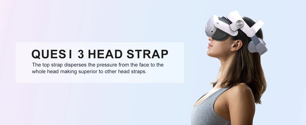 Replaceable Elite Strap for Meta Quest 3 VR Headset Improve Comfort Adjustable Head Strap for Meta Quest 3 Accessories Helmet