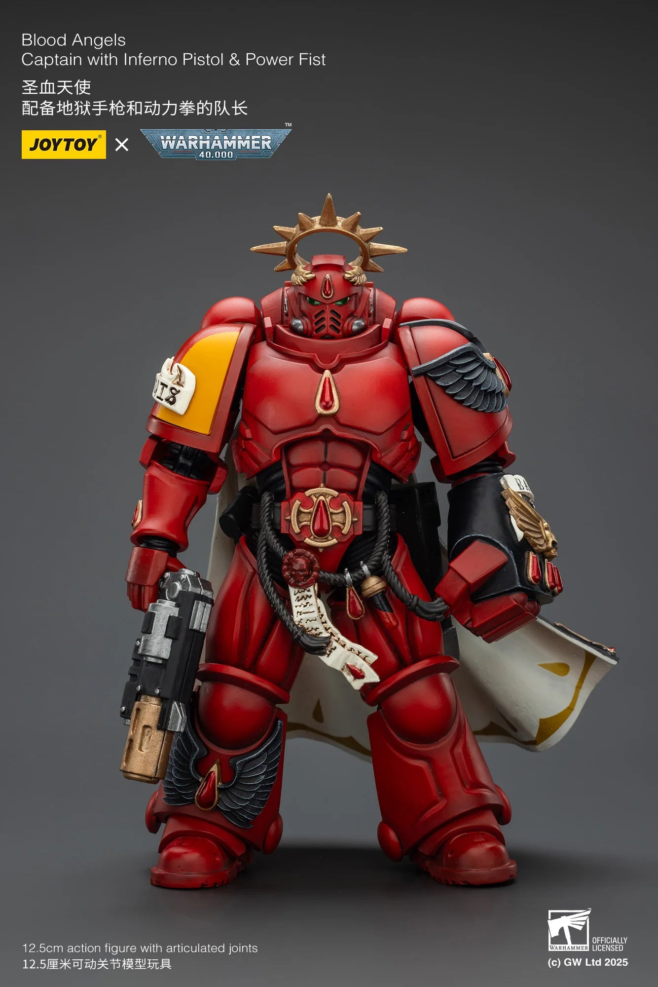 [Pre-Order]1/18 JOYTOY Action Figure 40K Blood Angels Captain and Sanguinary Priest Anime Collection Model Toy