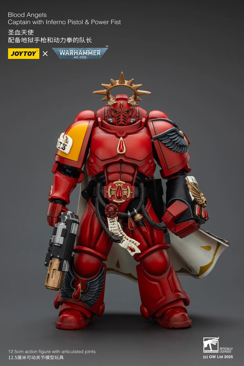 [Pre-Order]1/18 JOYTOY Action Figure 40K Blood Angels Captain and Sanguinary Priest Anime Collection Model Toy