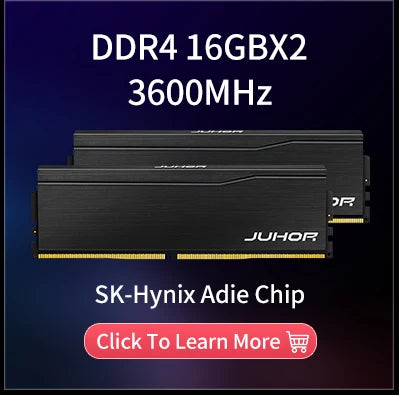 JUHOR Desktop Memory RGB DDR5 16GBX2 6000MHz 5600MHz  Dimm High speed Memoria Ram