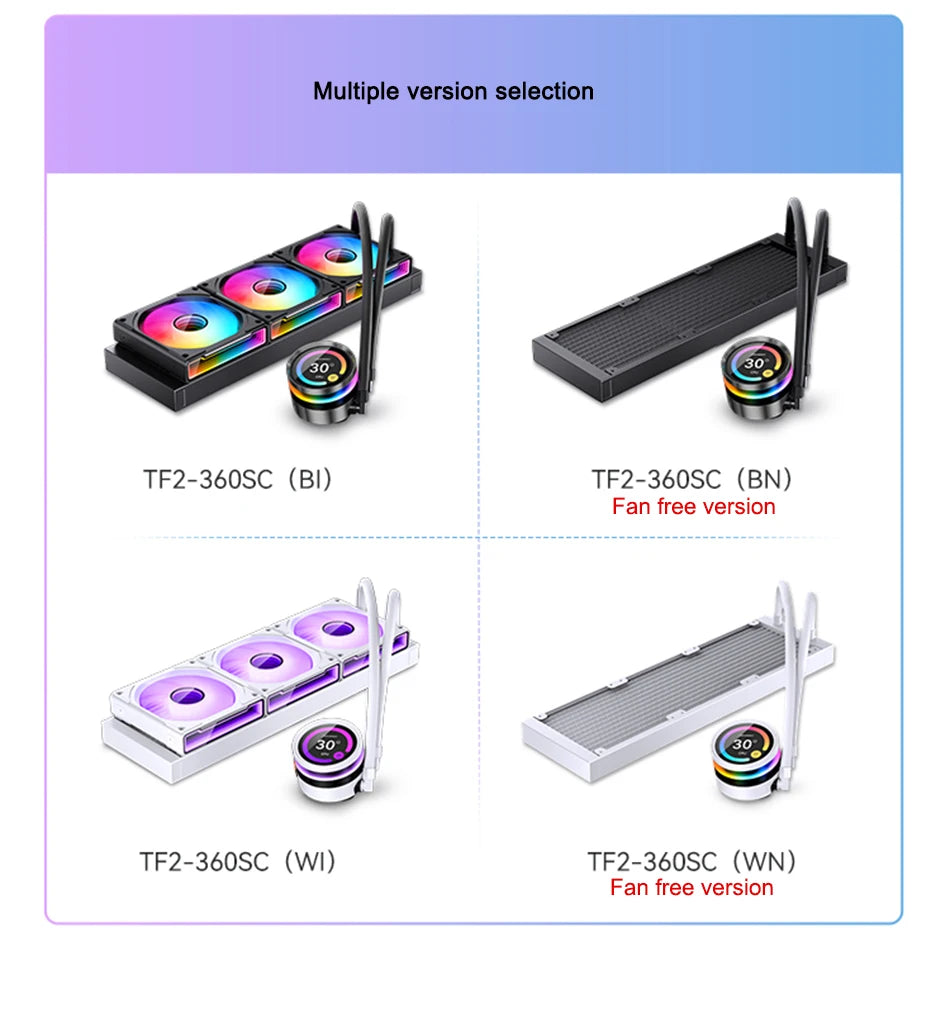 Jonsbo TF2-360SC Integrated Water-cooled Radiator ARGB IPS LCD Screen CPU All in one AIO CPU Liquid Cooling Intel 1700 115X AM5