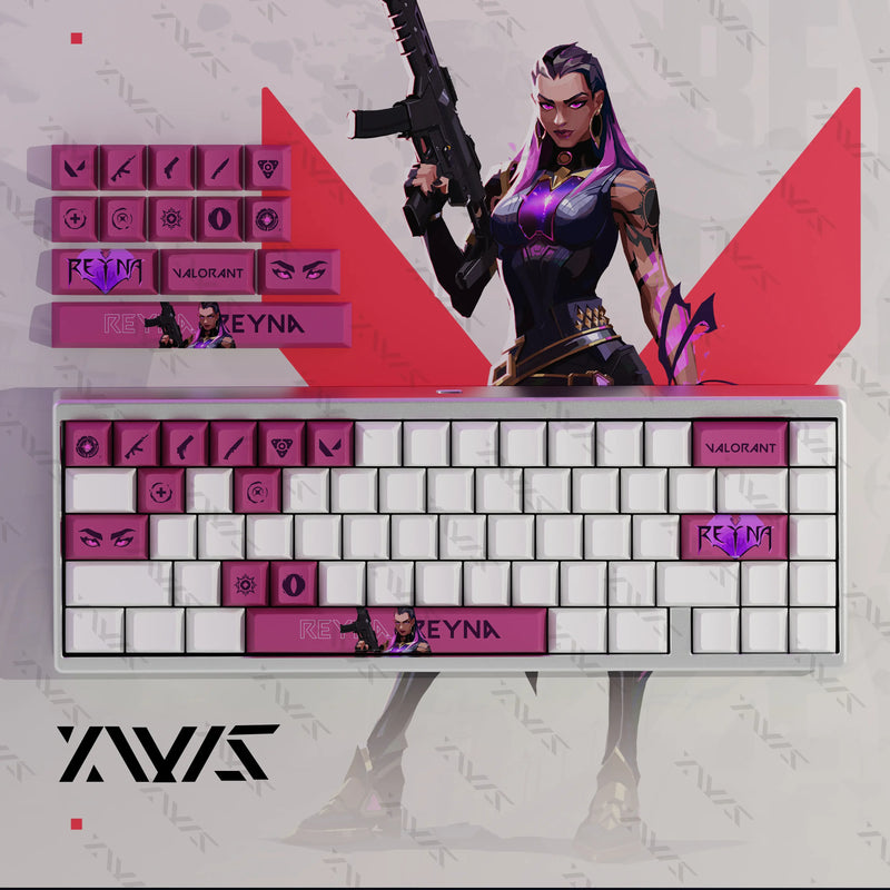 Valorant iso/clove Keyboard Keycaps Cherry Profile Keycap PBT Custom Gaming Key Caps for Mechanical Keyboards Accessories Gifts