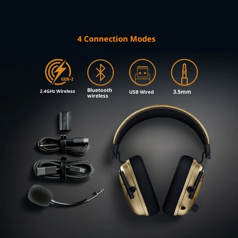 Razer BlackShark V3 Pro&CS2 Co-Branded Bluetooth Wireless Gaming Headphone Active Noise Cancellation with Detachable Microphone