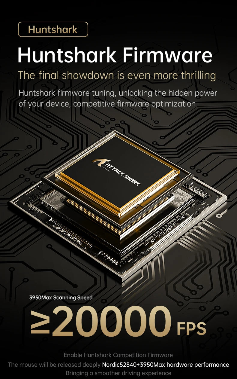 Wireless 8K Attack Shark R11 Ultra Gaming Mouse Carbon Fiber PAW3950MAX Sensor 42000DPI OMRON 100M Switch