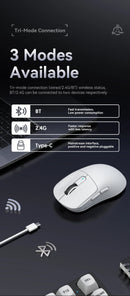 Attack Shark X3 PixArt PAW3395 Bluetooth Mouse 2.4G Tri-Mode Connection, 26000dpi, 650IPS,Lightweight Macro Gaming Mouse