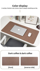 Retro Cowhide Pattern Desktop mat, Dirt Resistant Double Face mouse pad, Ready and Stylish Desktop Computer Mat, Leather pads