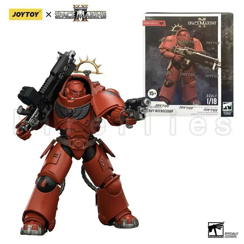 1/18 JOYTOY Action Figure 40K Game Edition Ultramarines Imperial Fists Blood Angels Heavy Intercessor Anime Model Toy