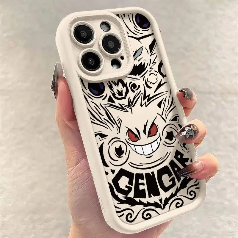 Trendy Pokemon Gengar Print Phone Case for Samsung Galaxy S25 S24 S21 S20 S22 S23 Plus Note 20 Ultra 5G S21 S20 S24 FE TPU Cover