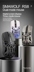 SmailWolf RS8 Bluetooth wireless 2.4g gaming mouse triple-mode lightweight e-sports gaming 1K return rate 10000DPI computer