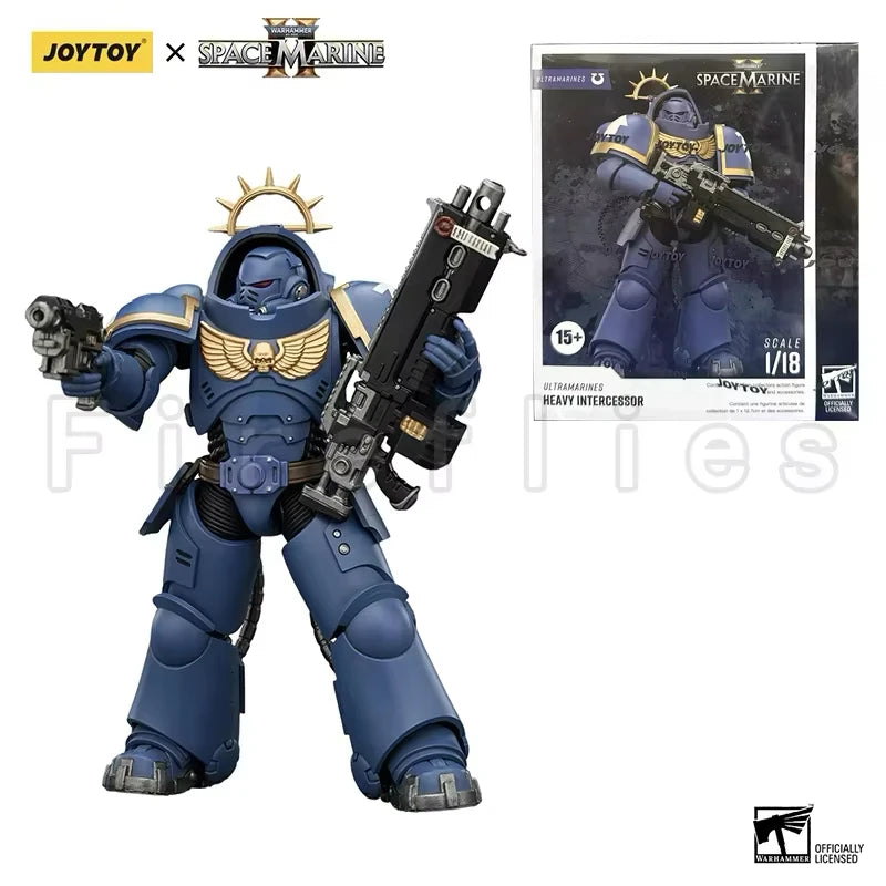 1/18 JOYTOY Action Figure 40K Game Edition Ultramarines Imperial Fists Blood Angels Heavy Intercessor Anime Model Toy