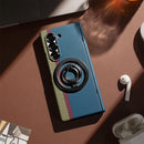 Carbon Fiber Magnetic Ring Holder Stand Case For Samsung Galaxy Z Fold 7 6 5 With Screen Glass Film Fold6 Hinge Protective Cover