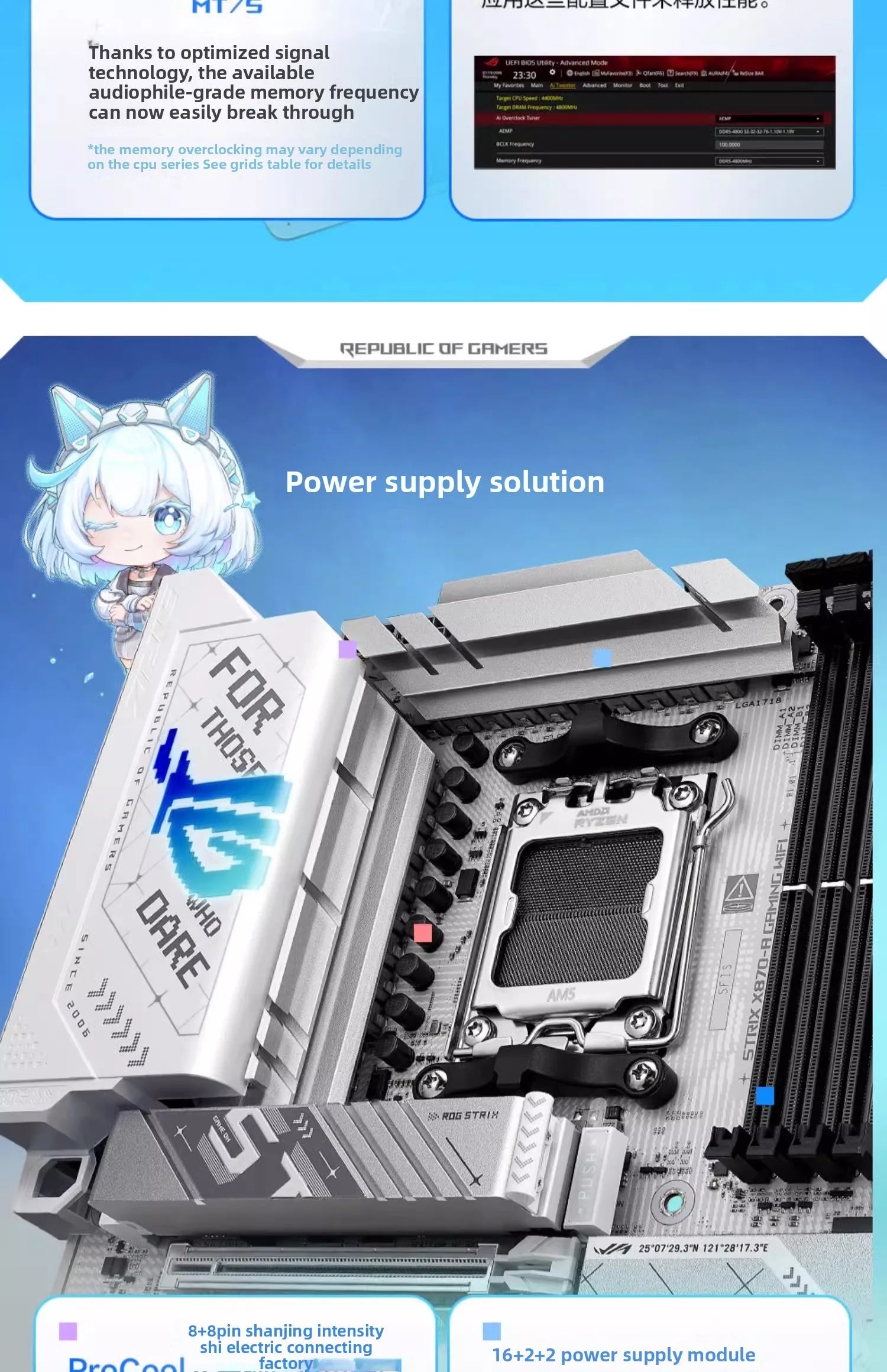 ROG STRIX X870-A GAMING WIFI snow blowing main board set CPU9950X3D processor