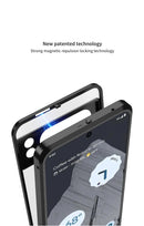 Aluminum Alloy Bumper Frame Magnet Closed Metal Matte Back Cover For Google Pixel 7 Pro 7A 8 Pro 8A Pixel 9 Pro XL Phone Cases