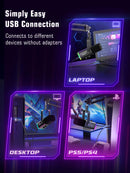 FIFINE Dynamic XLR Microphone Kit with Boom Arm for Mixer,Gaming USB Mic Set with RGB,Volume Control for PC PS5/4 AmpliGame AM8T