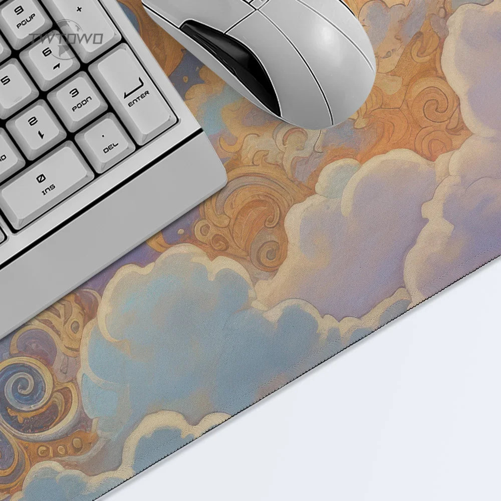 Mouse Pad Gamer Moon And Sea Starry Night XL Mousepad XXL Mechanical Keyboard Pad Natural Rubber Carpet Soft Computer Table Mat