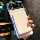 Transparent Glitter Magnetic Phone Cover For Samsung Z Flip7 5 Wireless Charge Cases For Galaxy Z Flip 6 flip4 zflip3 Bling Case