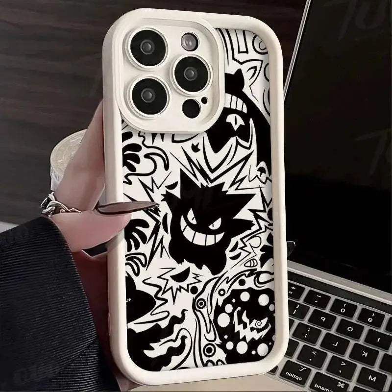 Trendy Pokemon Gengar Print Phone Case for Samsung Galaxy S25 S24 S21 S20 S22 S23 Plus Note 20 Ultra 5G S21 S20 S24 FE TPU Cover