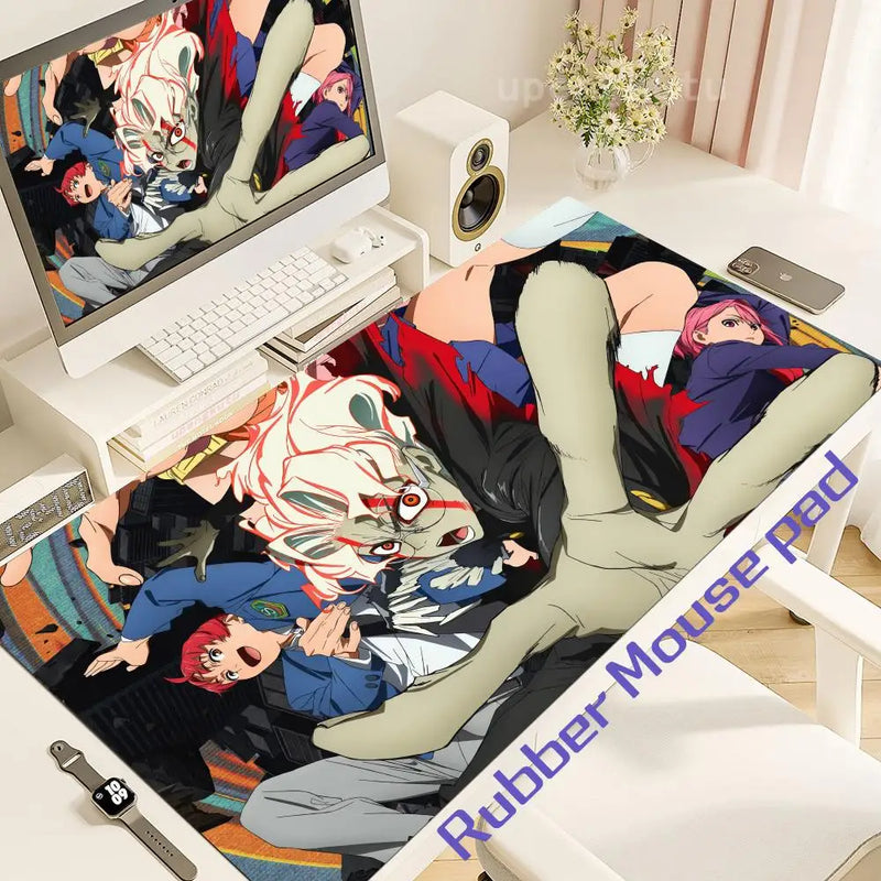 Dandadan Ayase Momo Okarun Takakura Ken Mouse pad Table Mat Gaming XXL Anime Dan da dan Mousepad Keyboard Carpet Desktop Mat