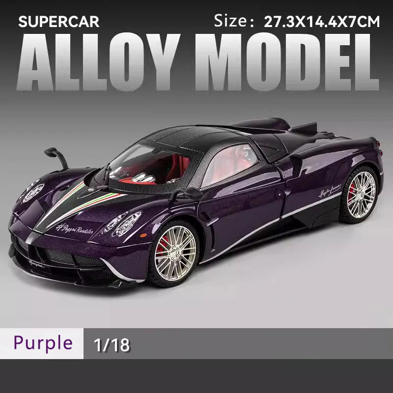 1:18 Pagani Fengshen Alloy Car Model Simulation Sound And Light Return Toy Car Metal Sports Car Boy Collection Ornaments Gift
