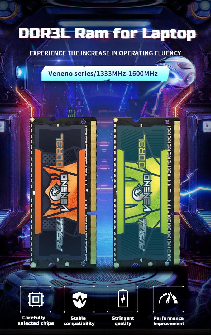 PUSKILL DDR3L Notebook Memoria RAM 8GB 4GB 1600MHZ 1333MHZ Laptop Memory