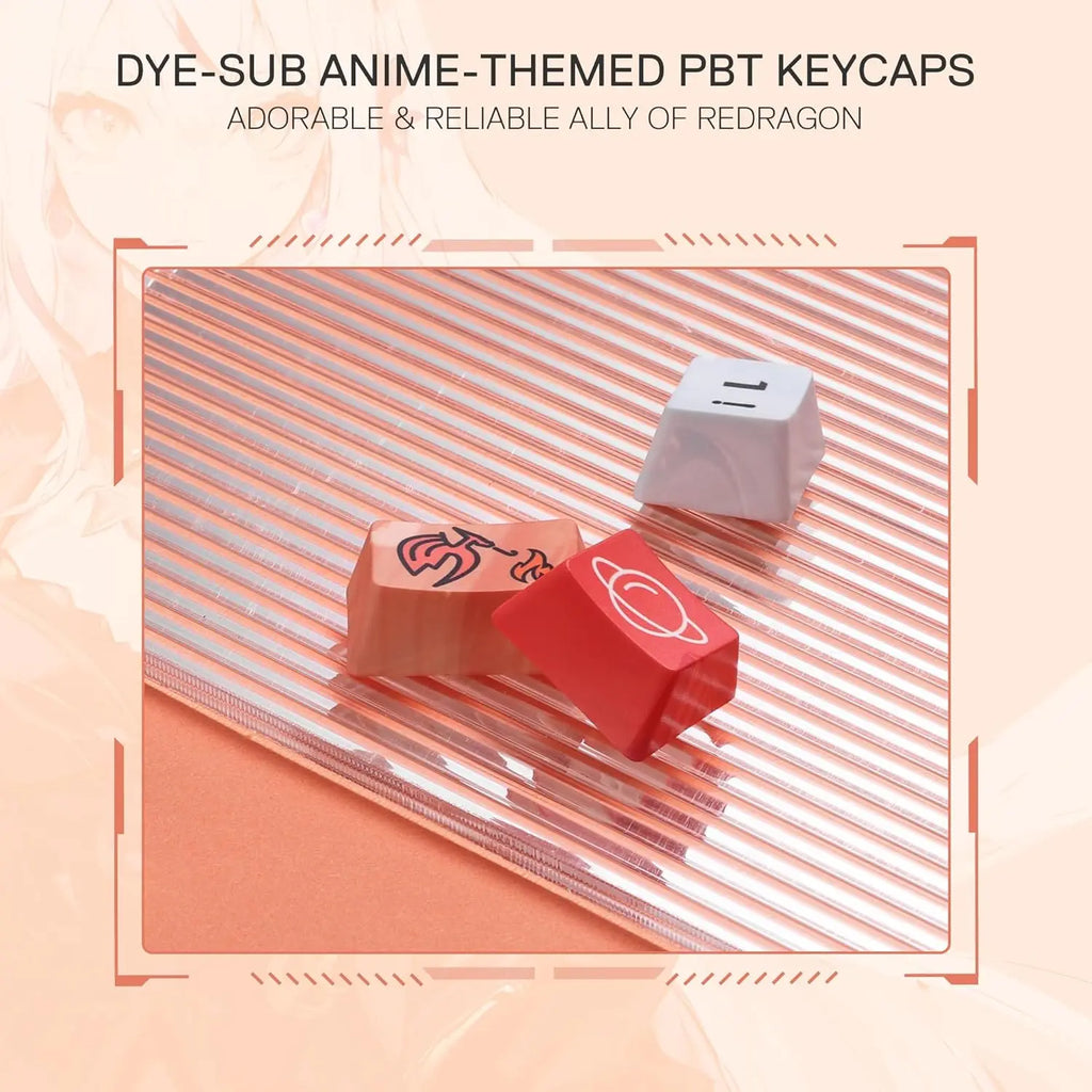 Redragon K673 PRO SE 81 Keys Wireless RGB 3-Mode Anime Mechanical Hot-Swap Socket Gaming Keyboard, Custom Hi-Fi Linear Switch