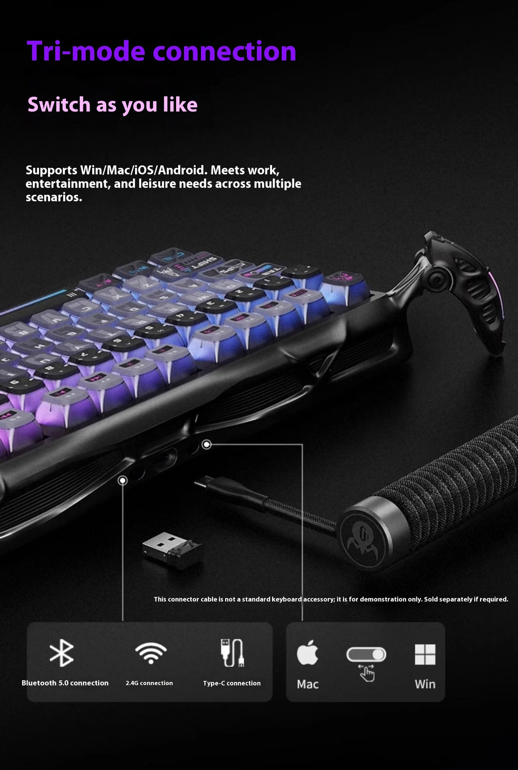 Gravastar 75k1pro Mechanical Keyboard Wireless Gaming Esports Professionali Keyboard Aluminum Customization Computer Peripherals