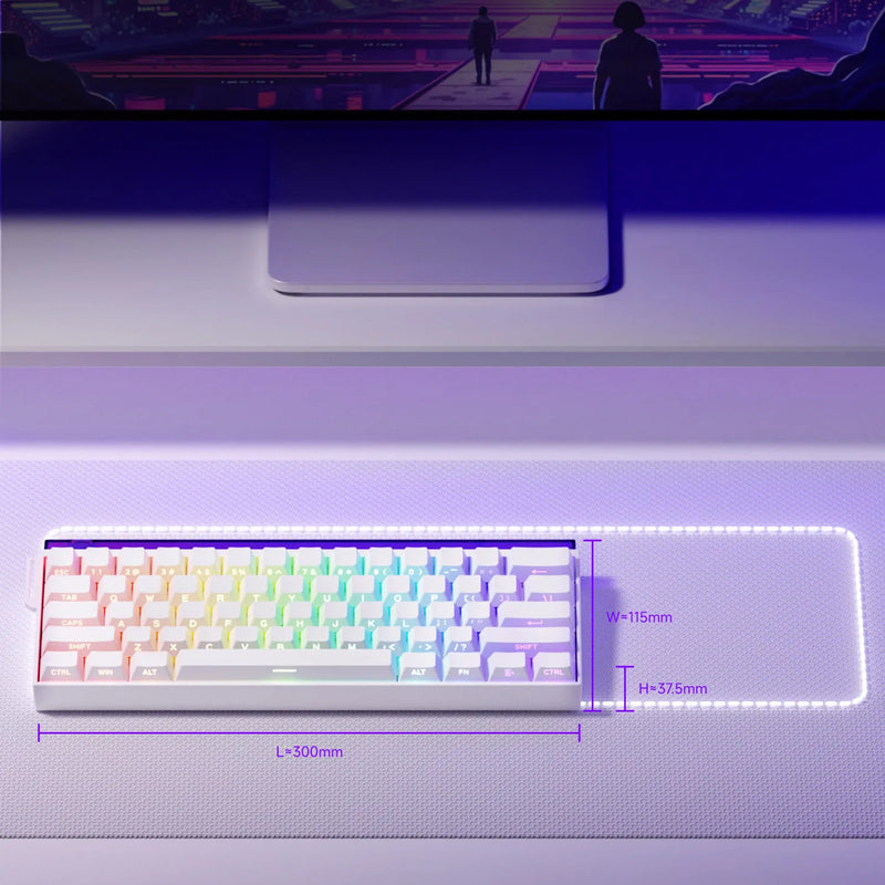 AKKO x Veekos Shine60 HE Magnetic Switch Keyboard 60% Rapid Trigger Keboard RT 0.01mm Snap Key Custom Keyboard for Esports Gamer